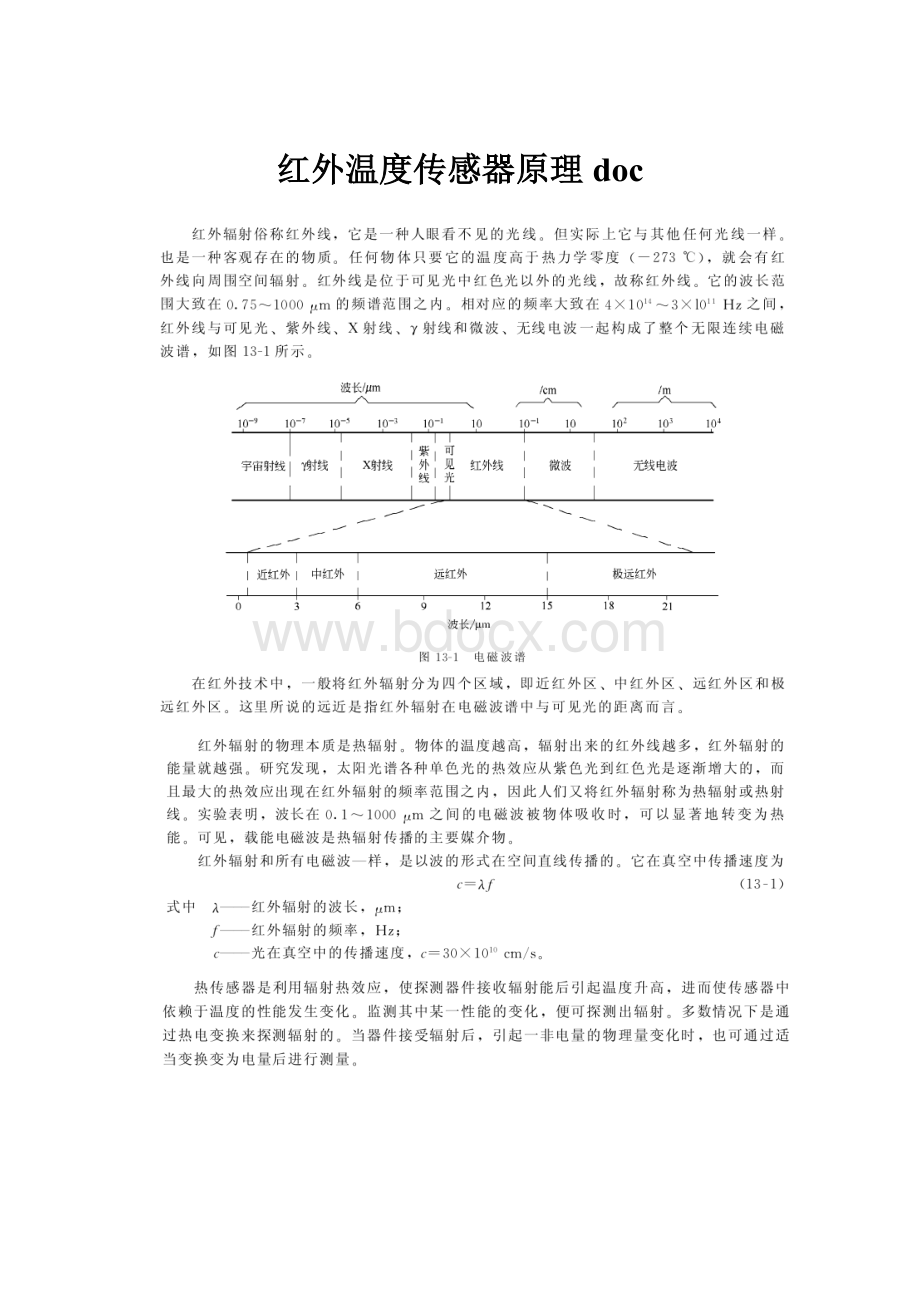 红外温度传感器原理doc.docx