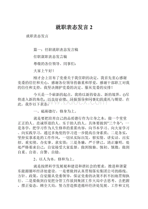 就职表态发言2.docx