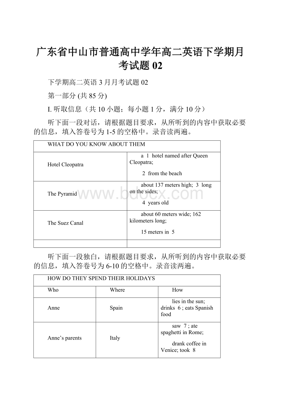 广东省中山市普通高中学年高二英语下学期月考试题02.docx