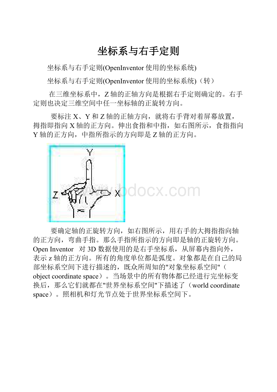 坐标系与右手定则.docx