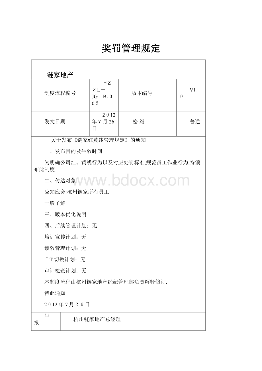 奖罚管理规定.docx_第1页