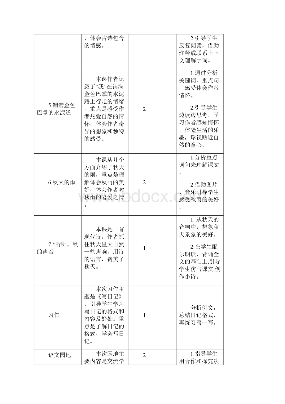 新人教版小学三年级上册语文第二单元优秀教学设计含反思作业备课素材.docx_第2页