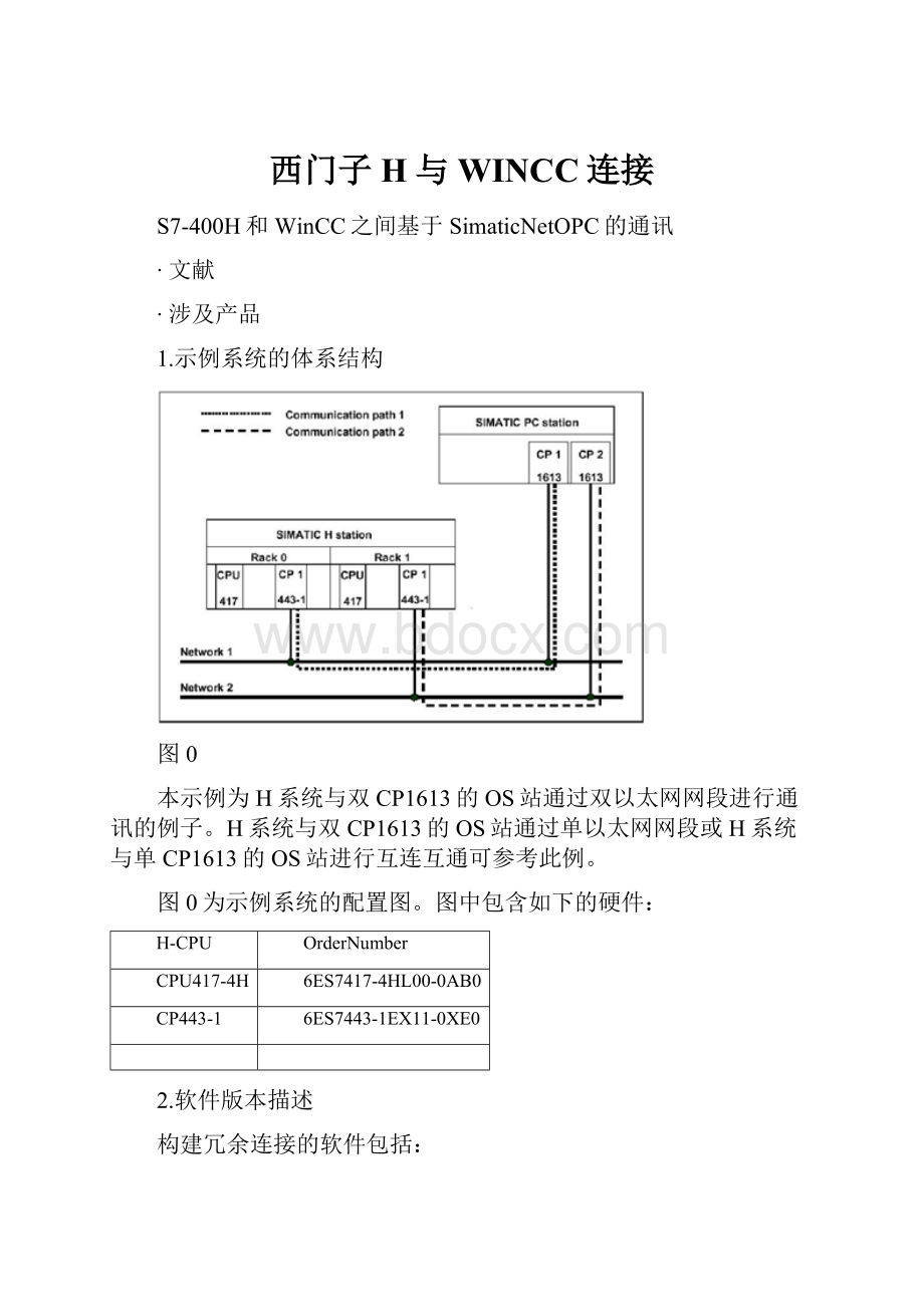 西门子H与WINCC连接.docx