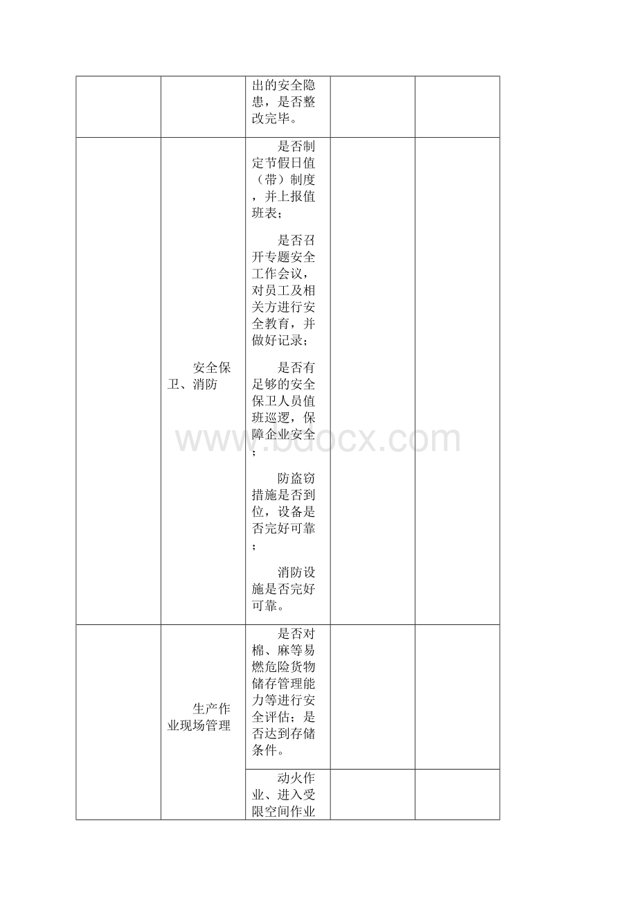 节假日安全生产检查表完整.docx_第2页