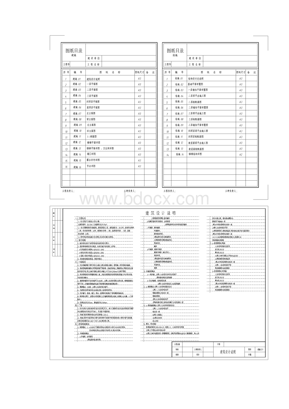 欧式农村三层别墅CAD设计图纸施工图带水电图.docx_第2页