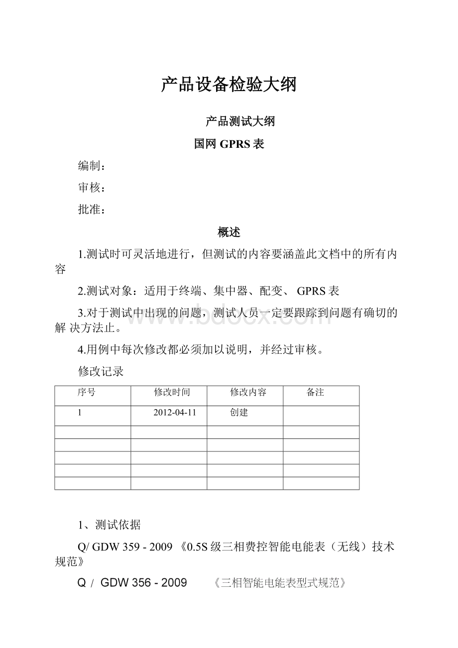 产品设备检验大纲.docx_第1页