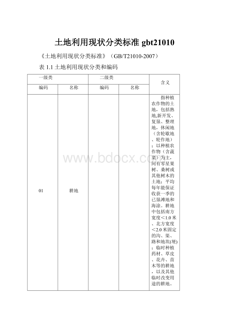 土地利用现状分类标准gbt21010.docx_第1页