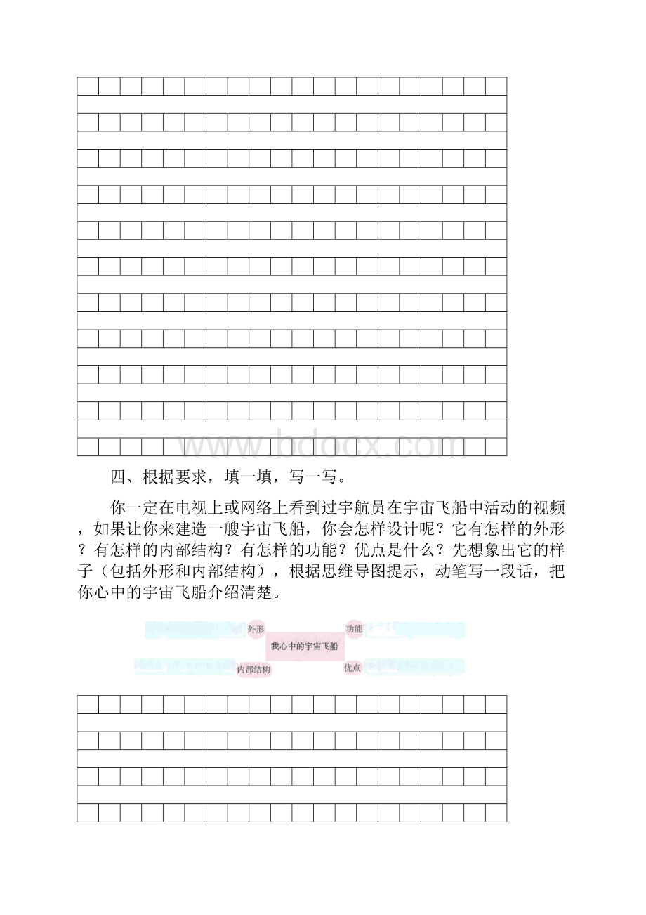 四年级下册语文期中典型题练习 专题七 小练笔及作文人教部编版含答案.docx_第3页