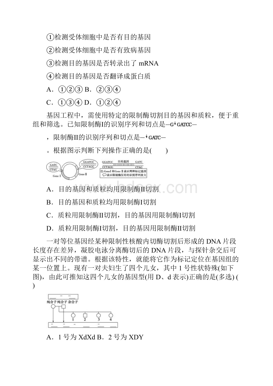 精品高中高三生物二轮复习专题练习含答案解析4基因工程.docx_第3页