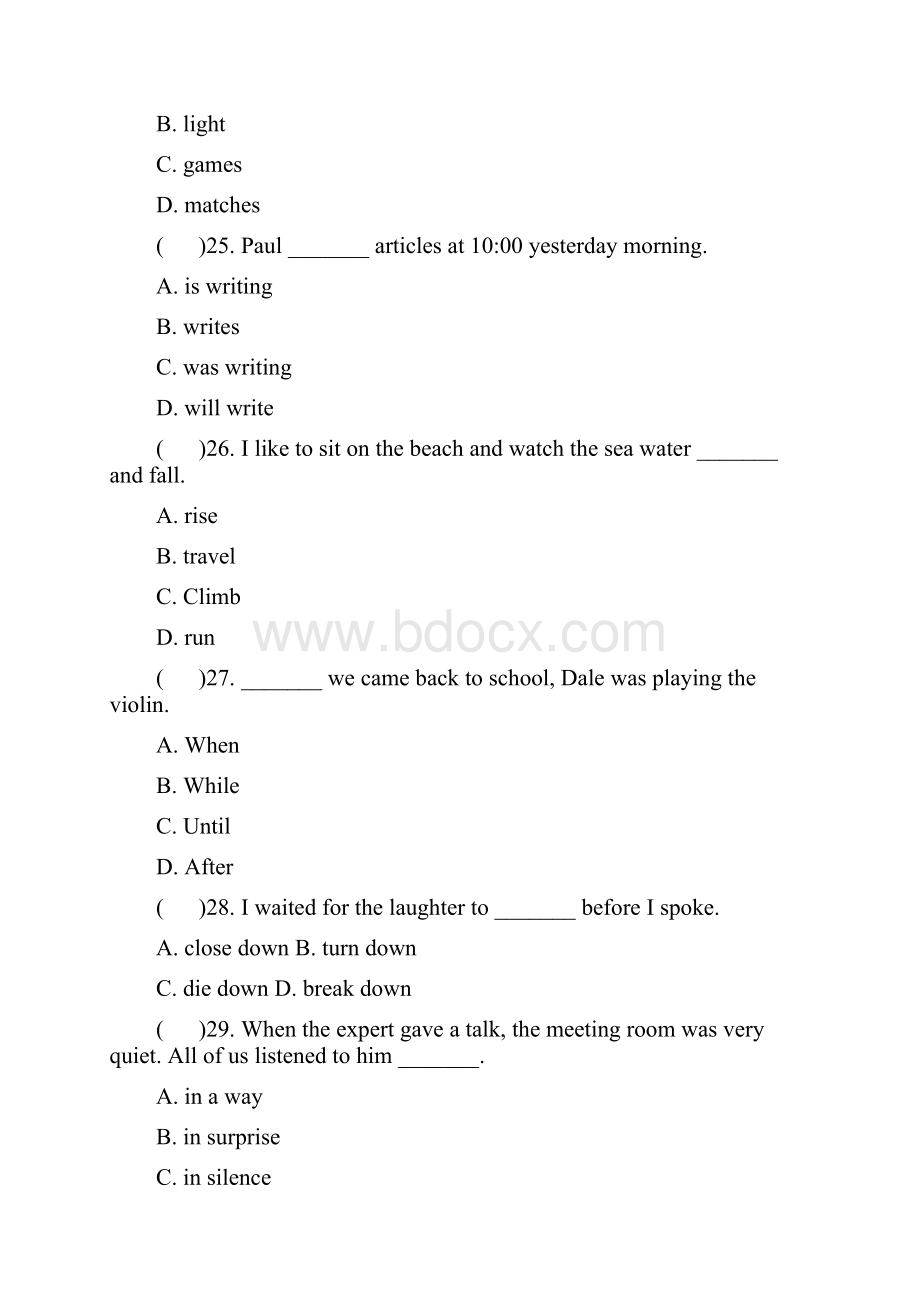 人教版英语八年级下册试题Unit 5 单元测试题.docx_第2页