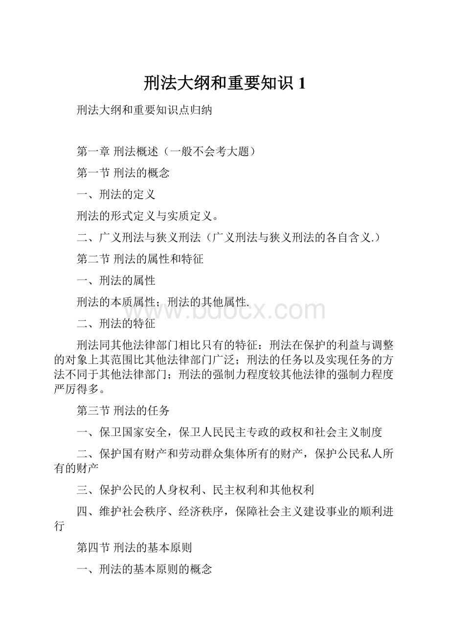 刑法大纲和重要知识1.docx