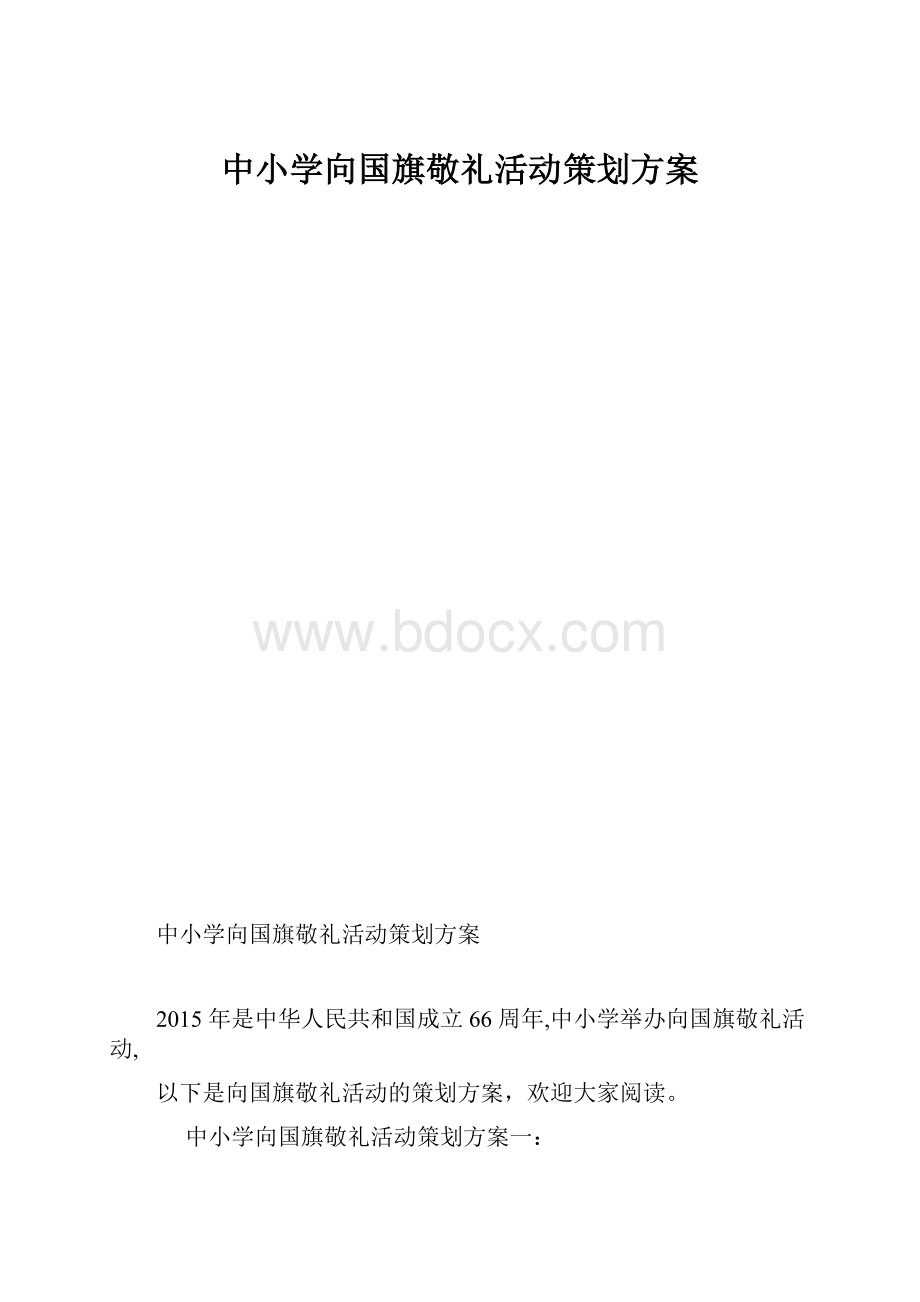 中小学向国旗敬礼活动策划方案.docx