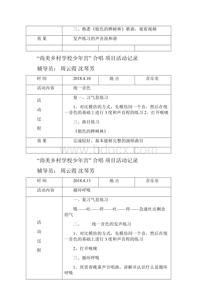 尚美农村学校少年宫合唱项目活动记录.docx_第2页
