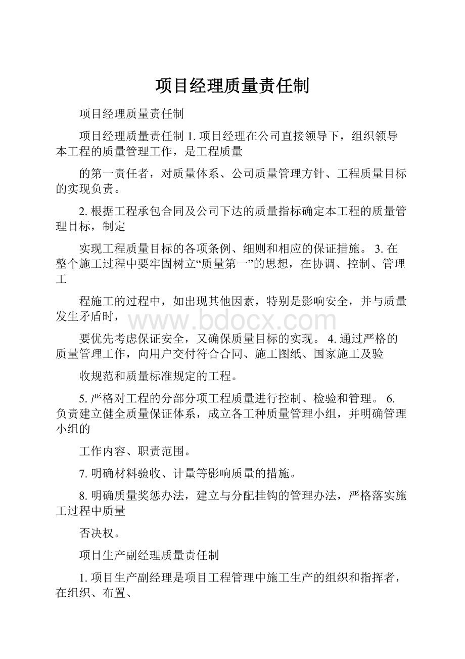 项目经理质量责任制.docx