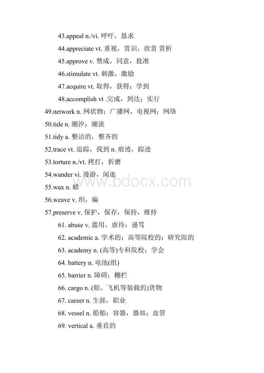 bbtecu0 大学英语四级690个高频词汇.docx_第3页