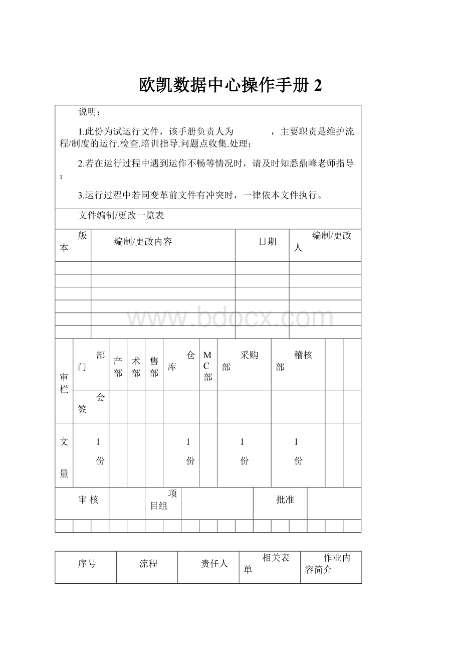 欧凯数据中心操作手册 2.docx_第1页