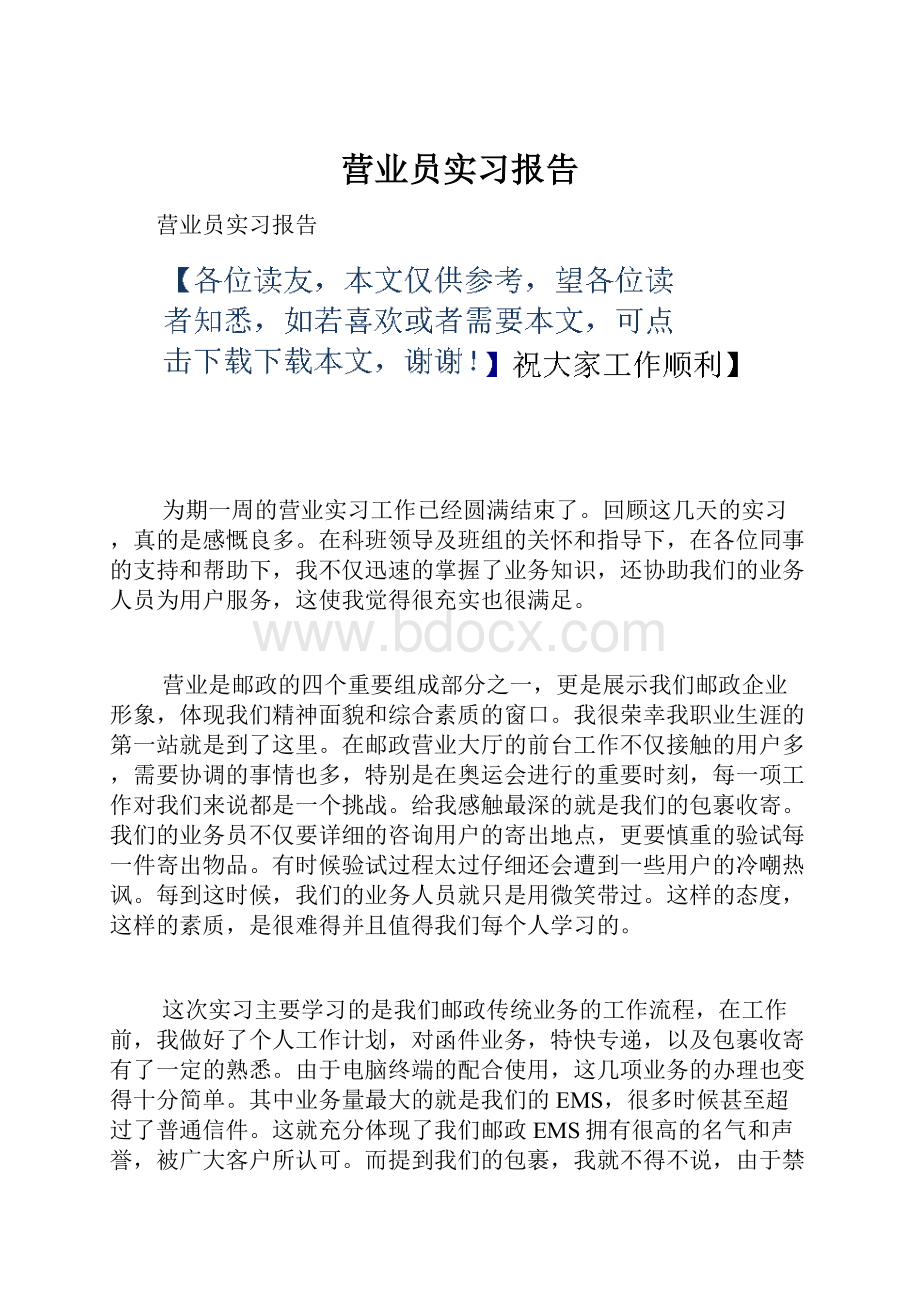 营业员实习报告.docx