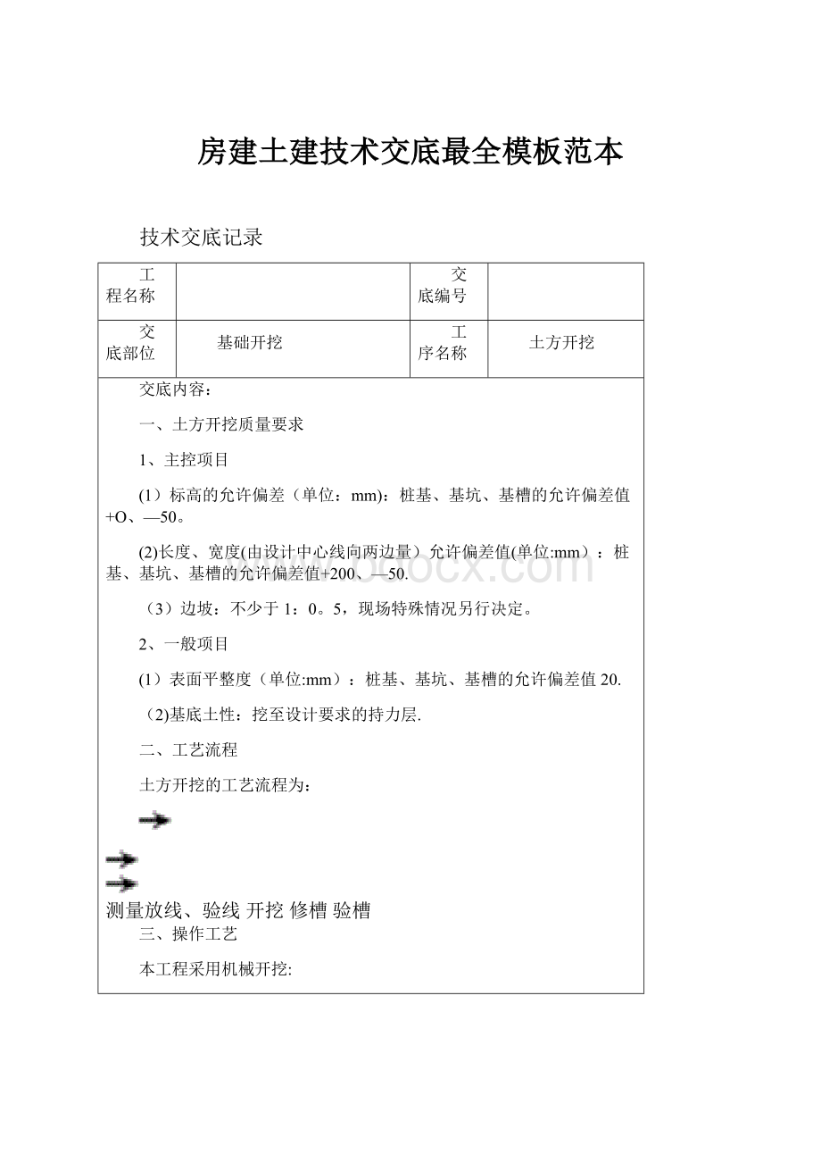 房建土建技术交底最全模板范本.docx_第1页