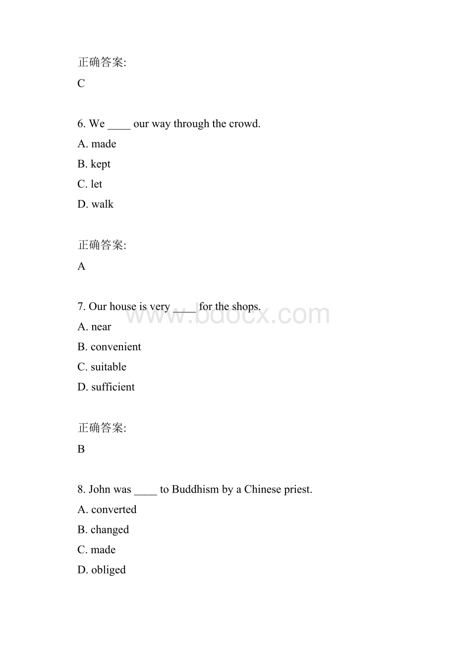 北京语言大学15春《综合英语》III作业3满分答案.docx_第3页