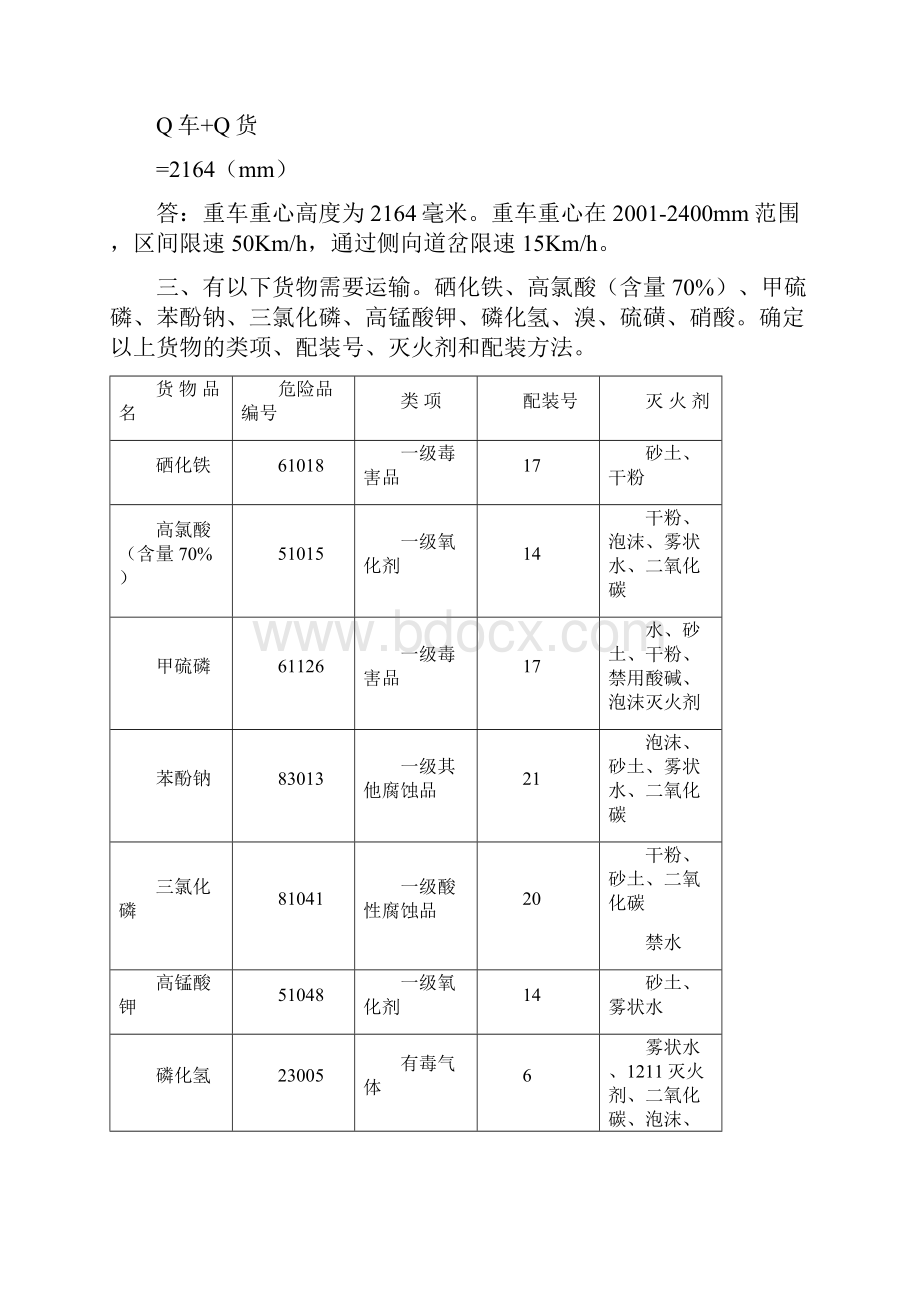 铁路职业技能鉴定货运员高级实作试题汇编.docx_第2页