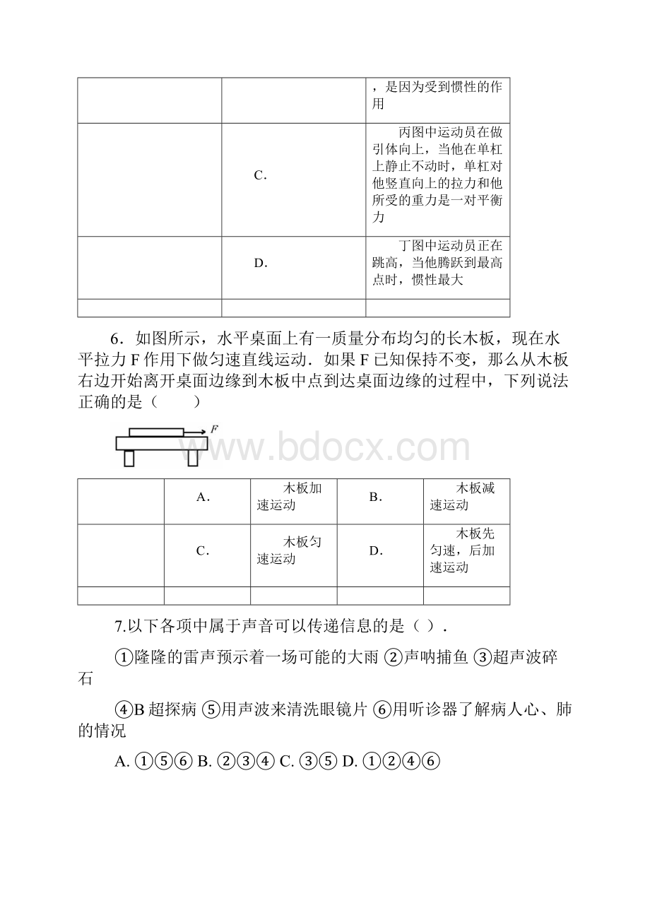 人教版初三模拟考试物理试题.docx_第3页