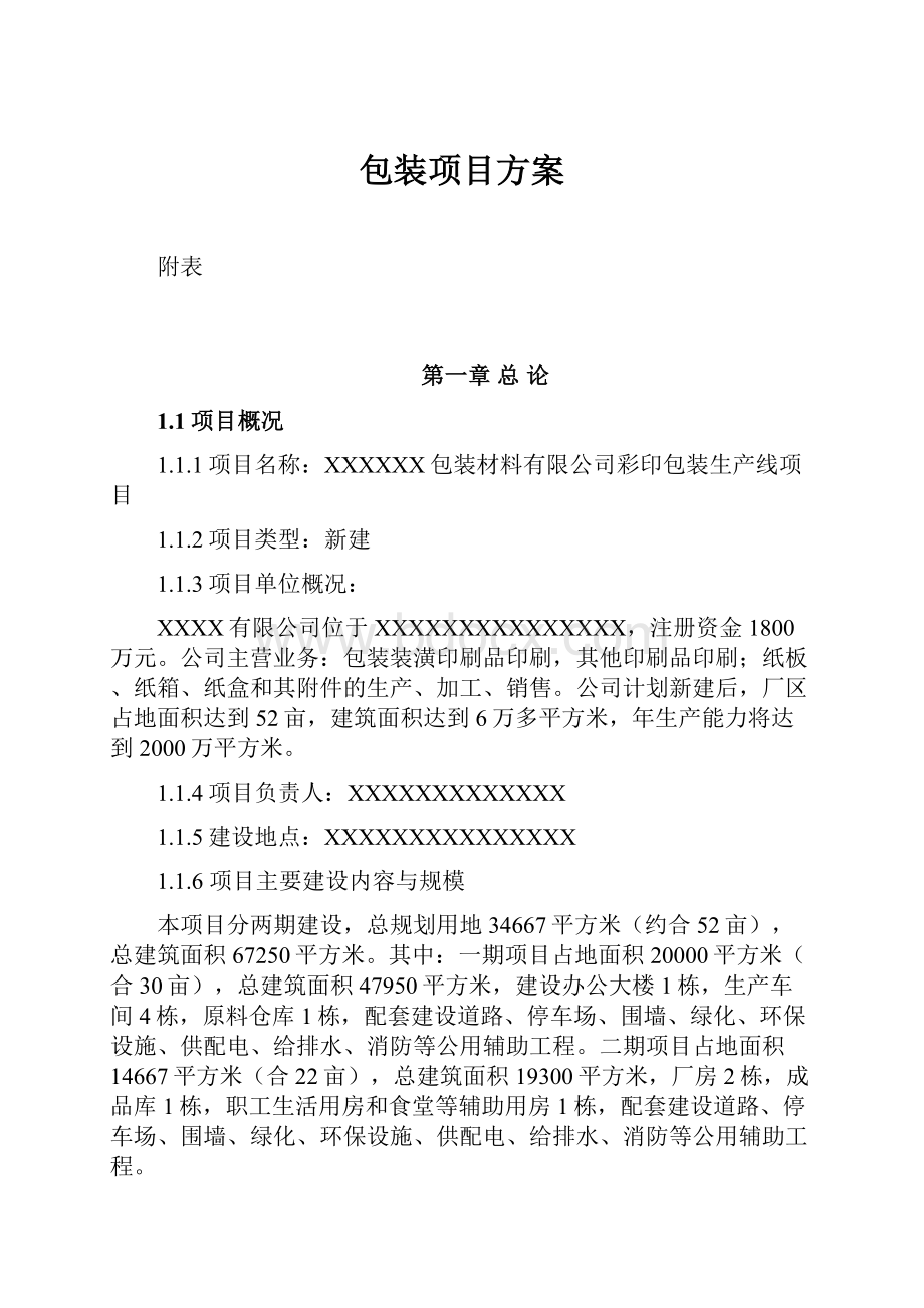 包装项目方案.docx