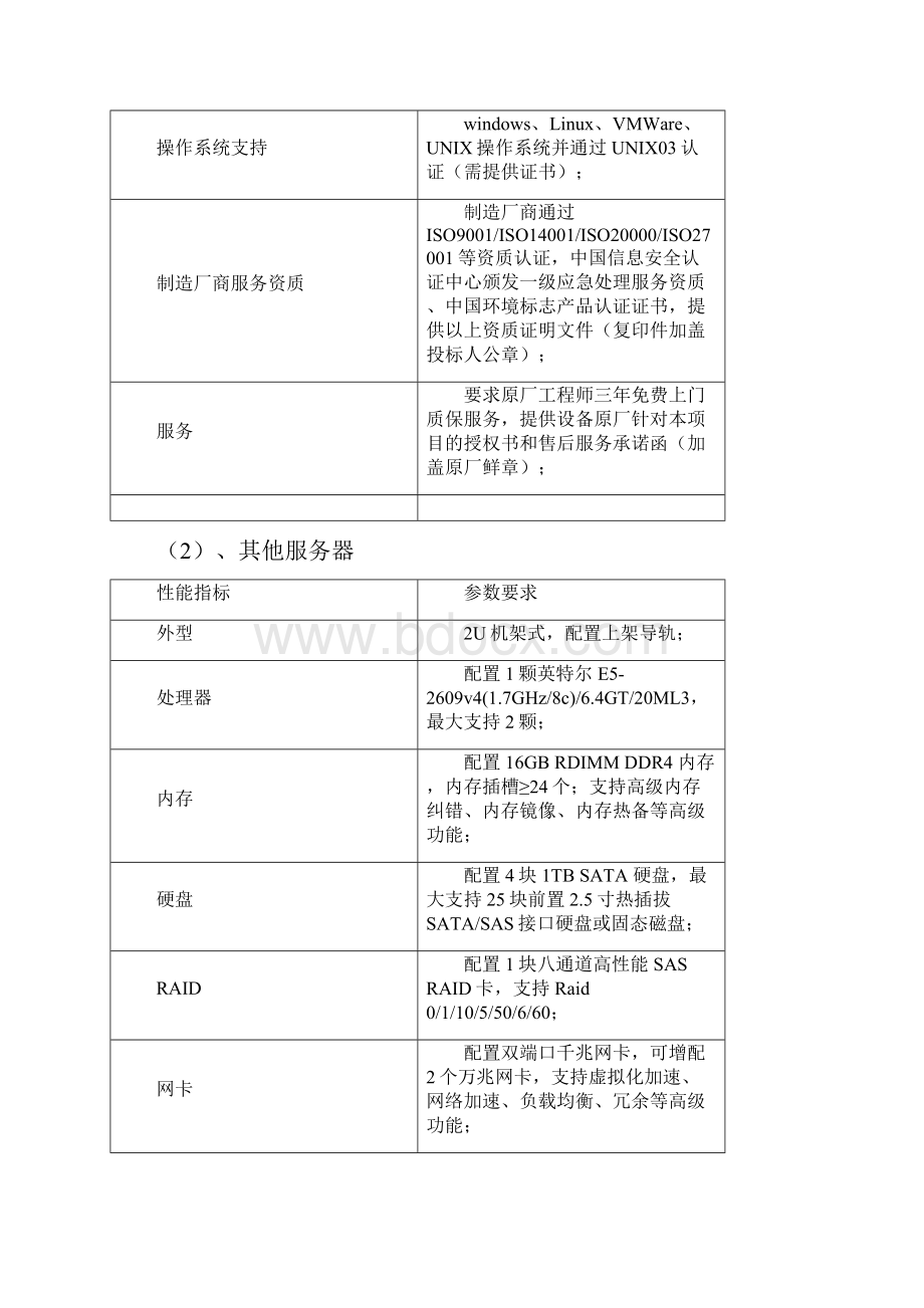 主机房设备技术规格参数数量及要求.docx_第3页