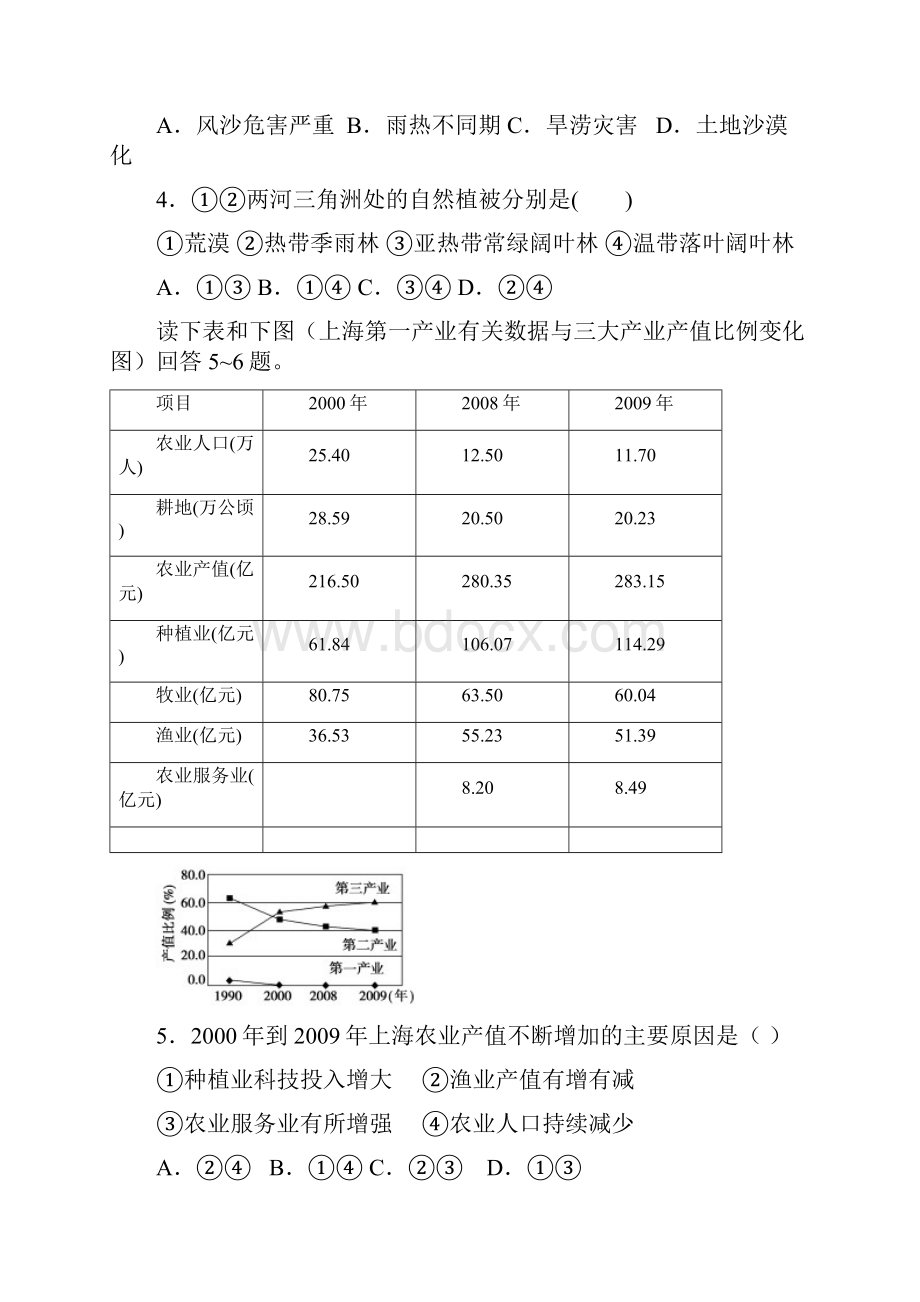 湖南省凤凰县华鑫实验中学学年高二地理暑期补课效果检测暨月考试题.docx_第2页