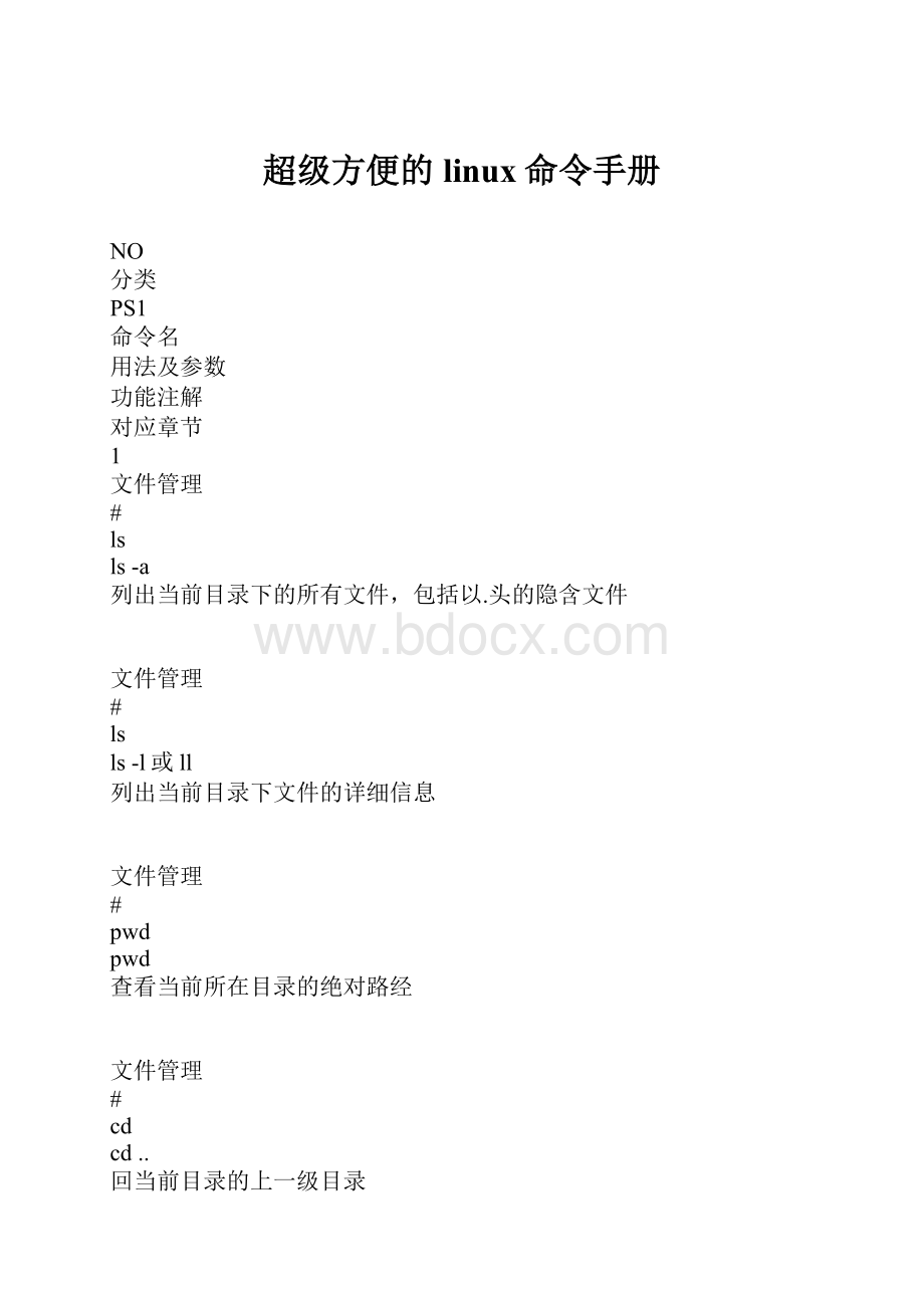 超级方便的linux命令手册.docx
