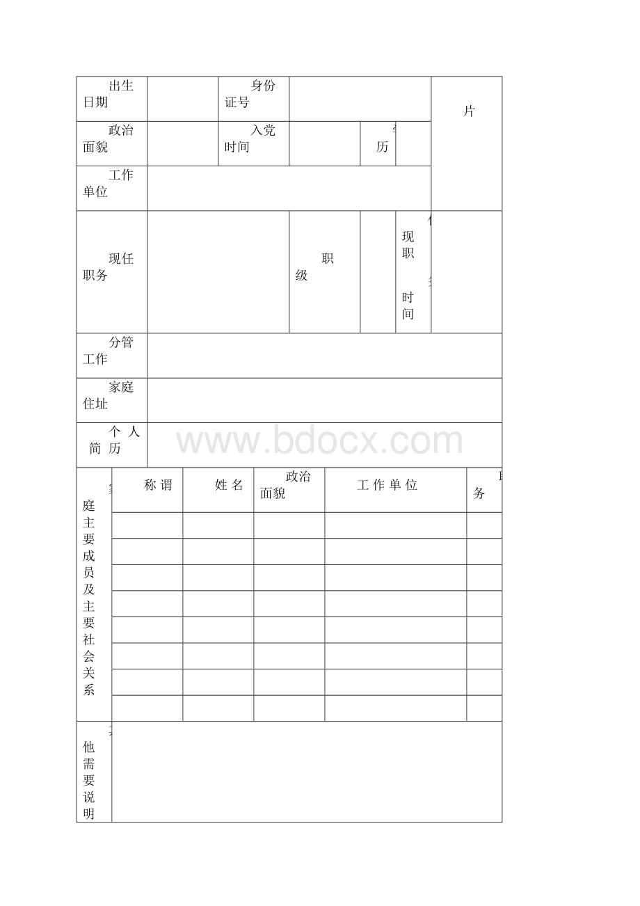 领导干部廉政档案登记表.docx_第2页