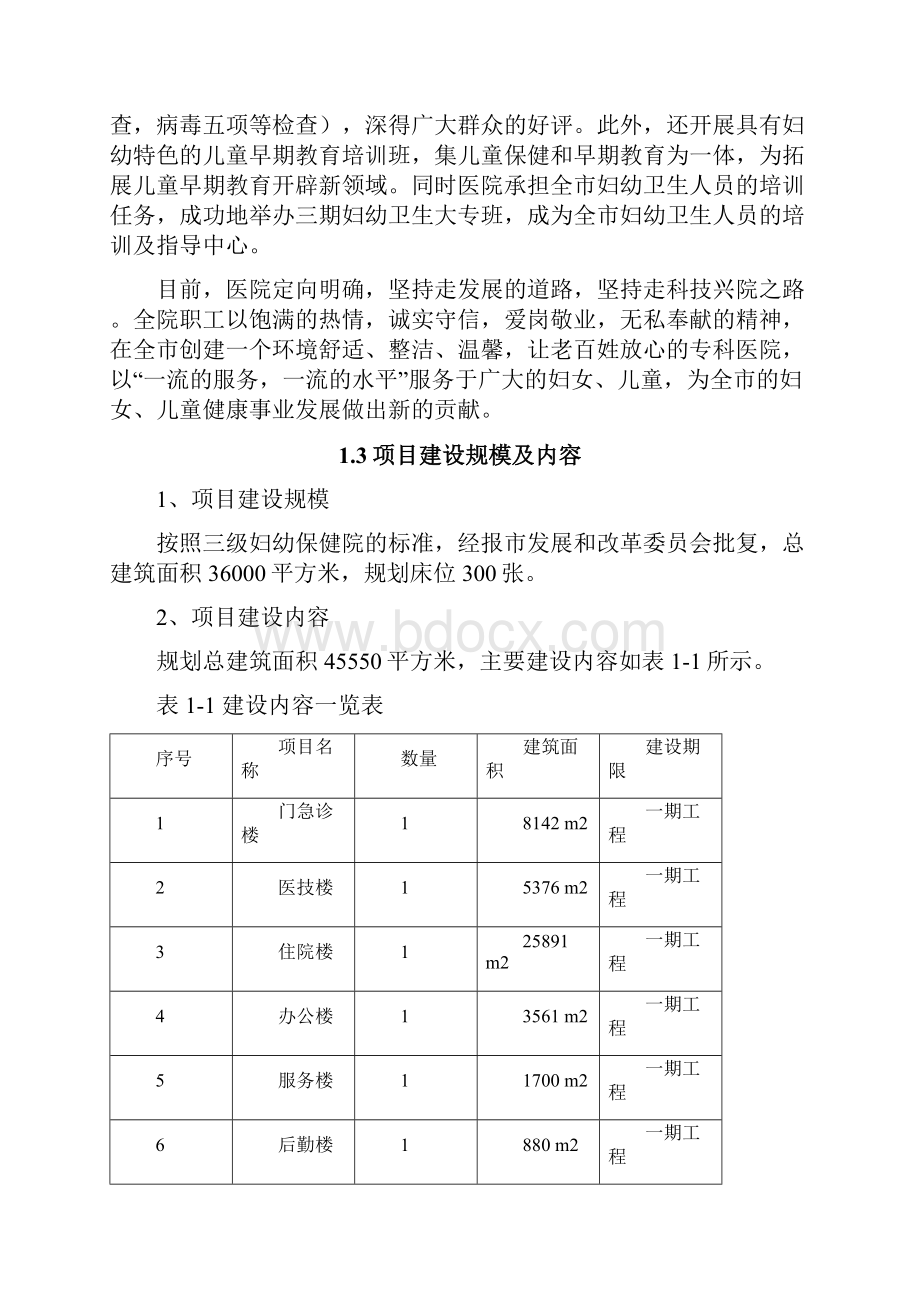 XX市妇幼保健医院工程建设项目可行性研究报告.docx_第3页