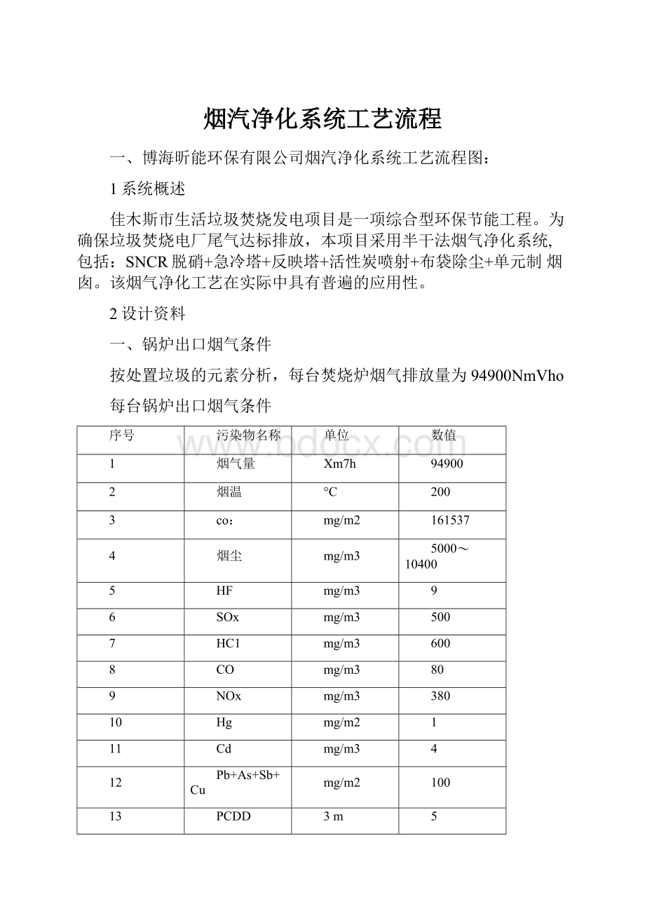 烟汽净化系统工艺流程.docx_第1页