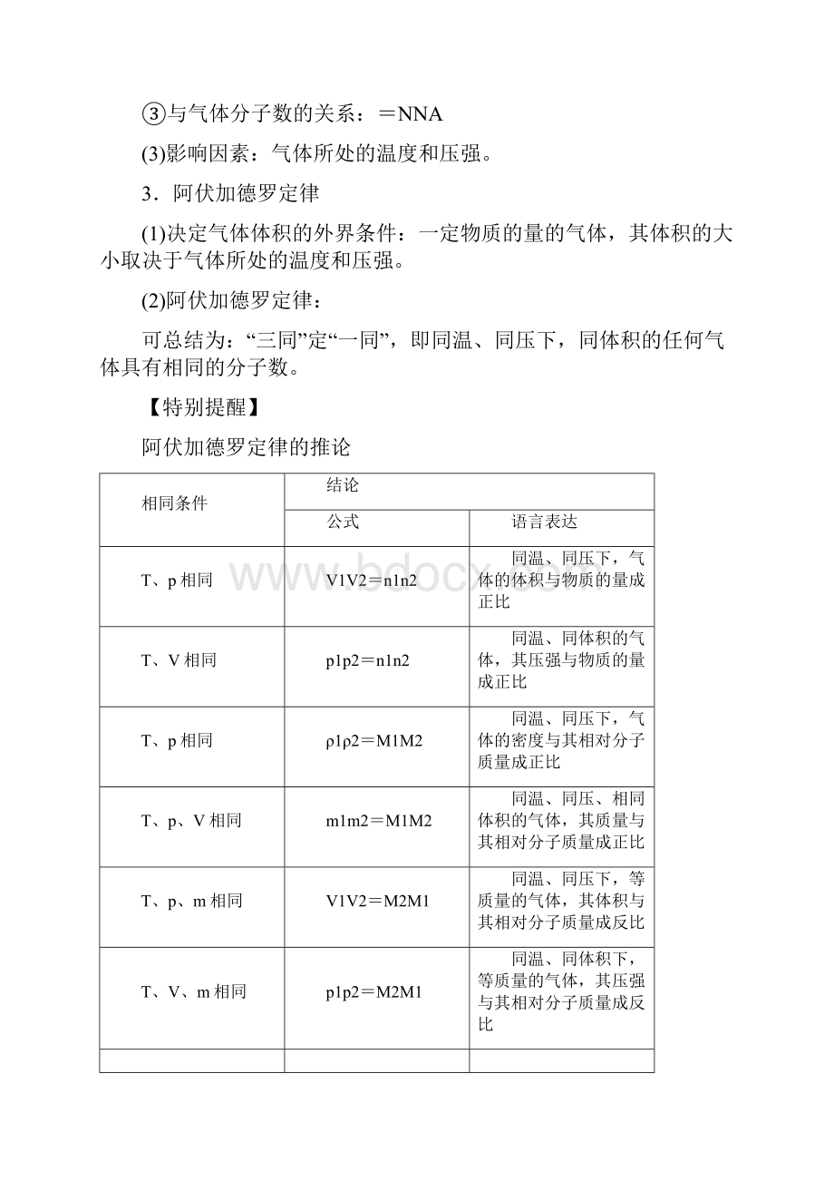 高考化学一轮复习 专题11 物质的量气体摩尔体积教学案.docx_第3页