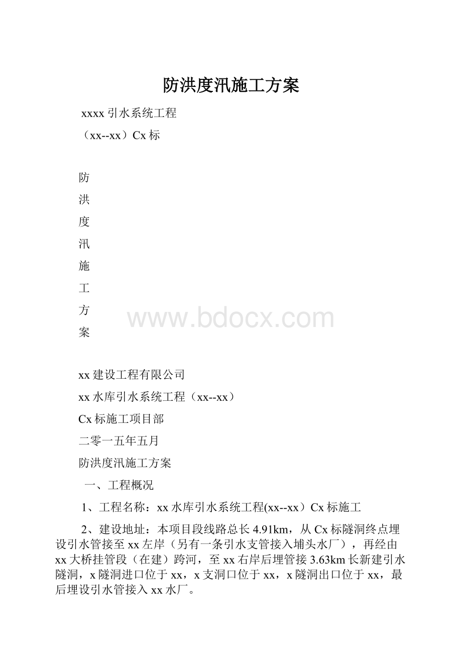 防洪度汛施工方案.docx