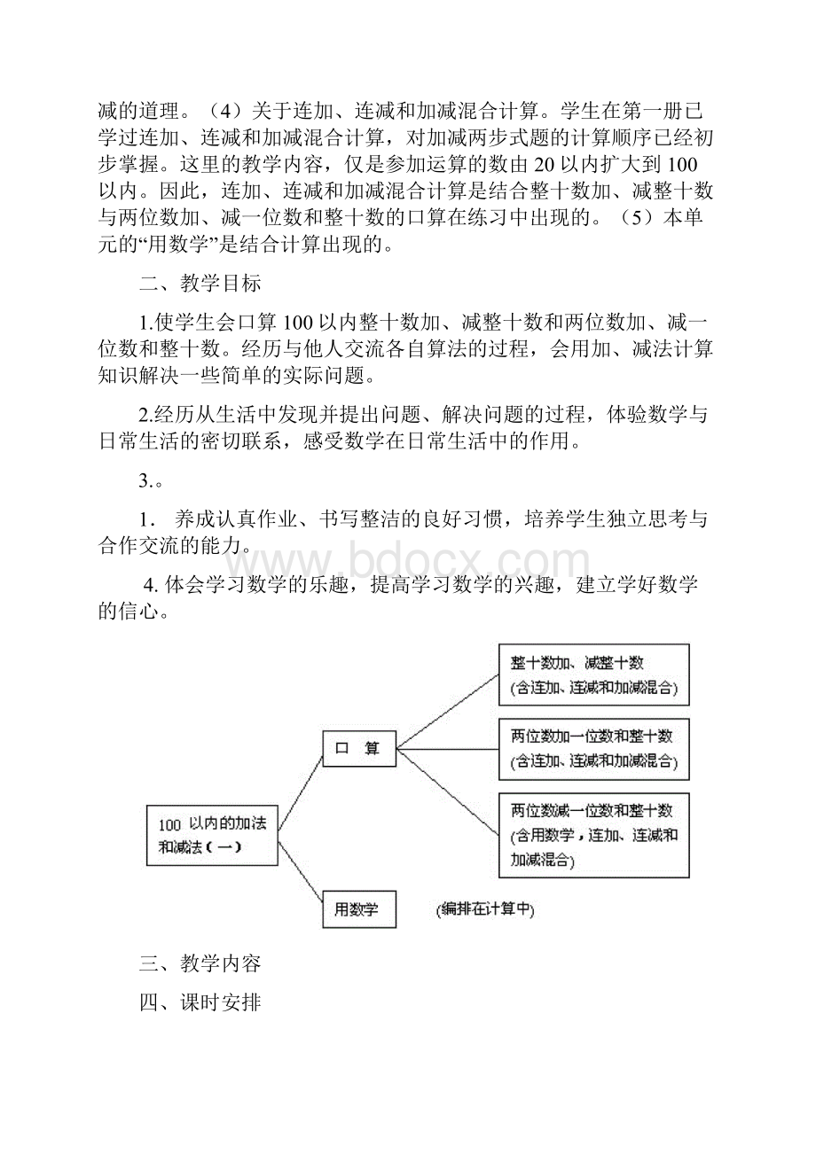 100以内的加法和减法一单元备课.docx_第3页