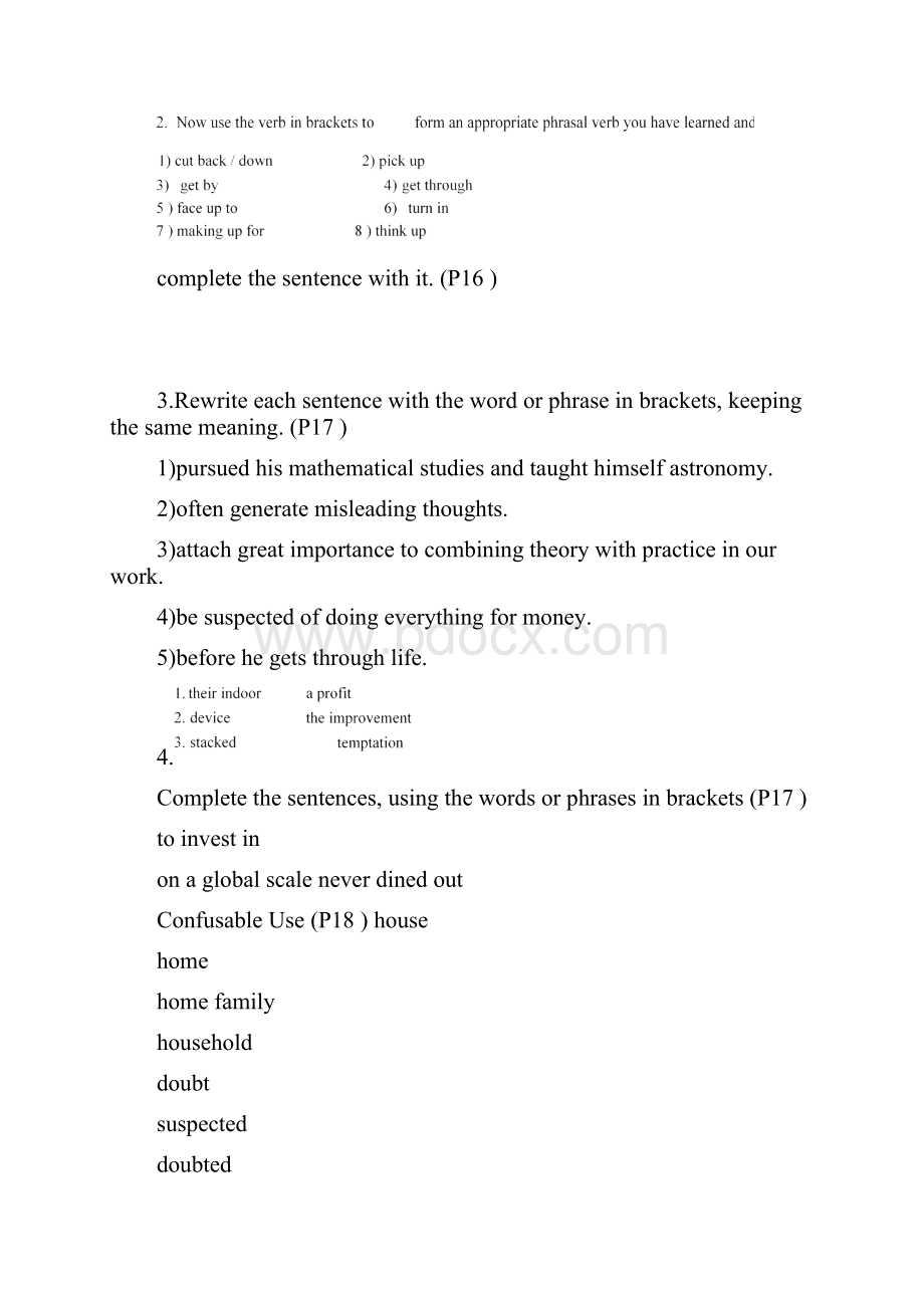 全新版大学英语综合教程3课后答案 完整版 还有翻译 及docx.docx_第3页