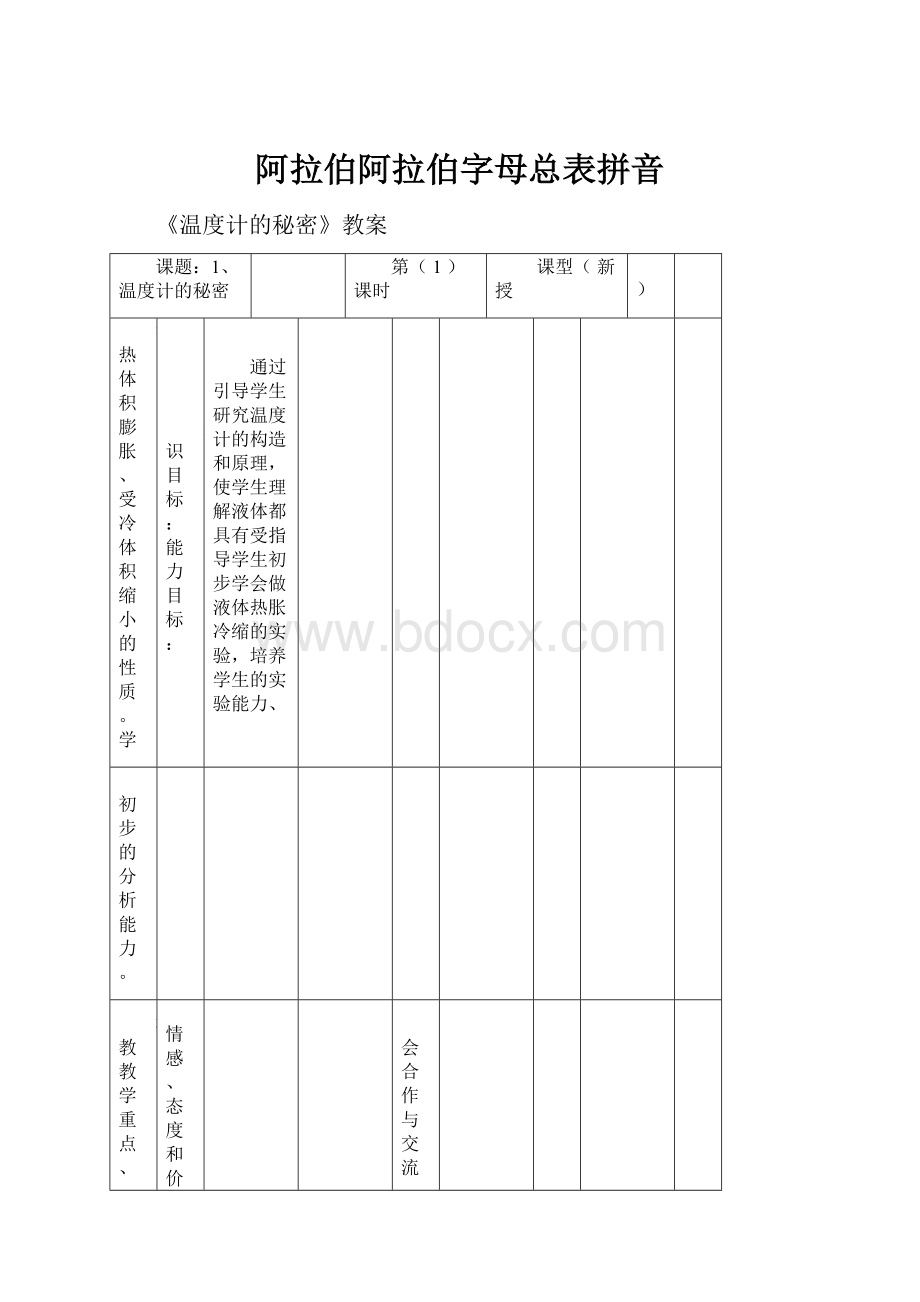 阿拉伯阿拉伯字母总表拼音.docx