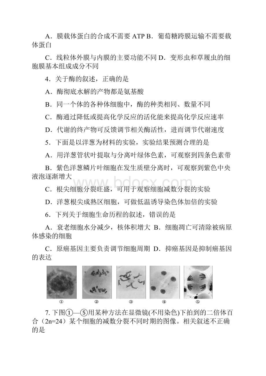 江苏省扬州市届高三适应性考试生物试题 Word版含答案.docx_第2页