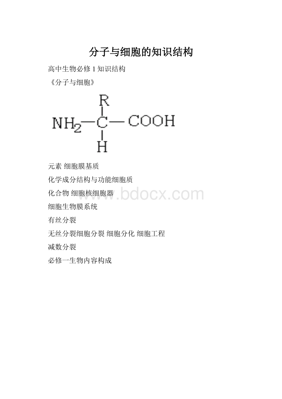 分子与细胞的知识结构.docx