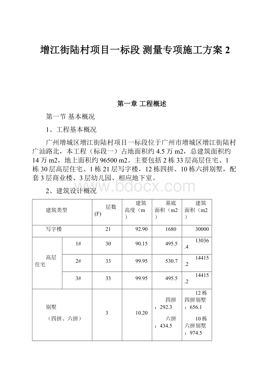 增江街陆村项目一标段测量专项施工方案2.docx_第1页