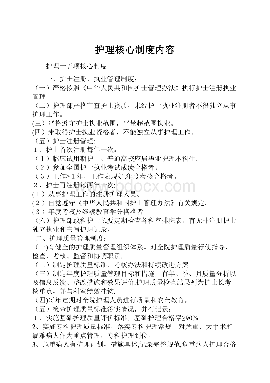 护理核心制度内容.docx_第1页