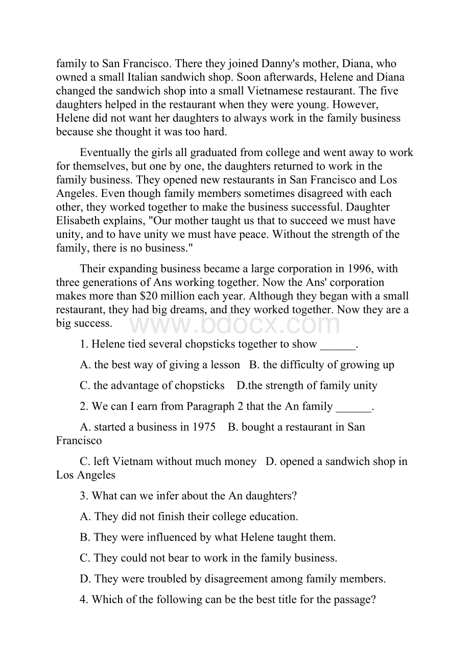 贵州省印江一中届高三上学期第三次月考英语试题.docx_第2页