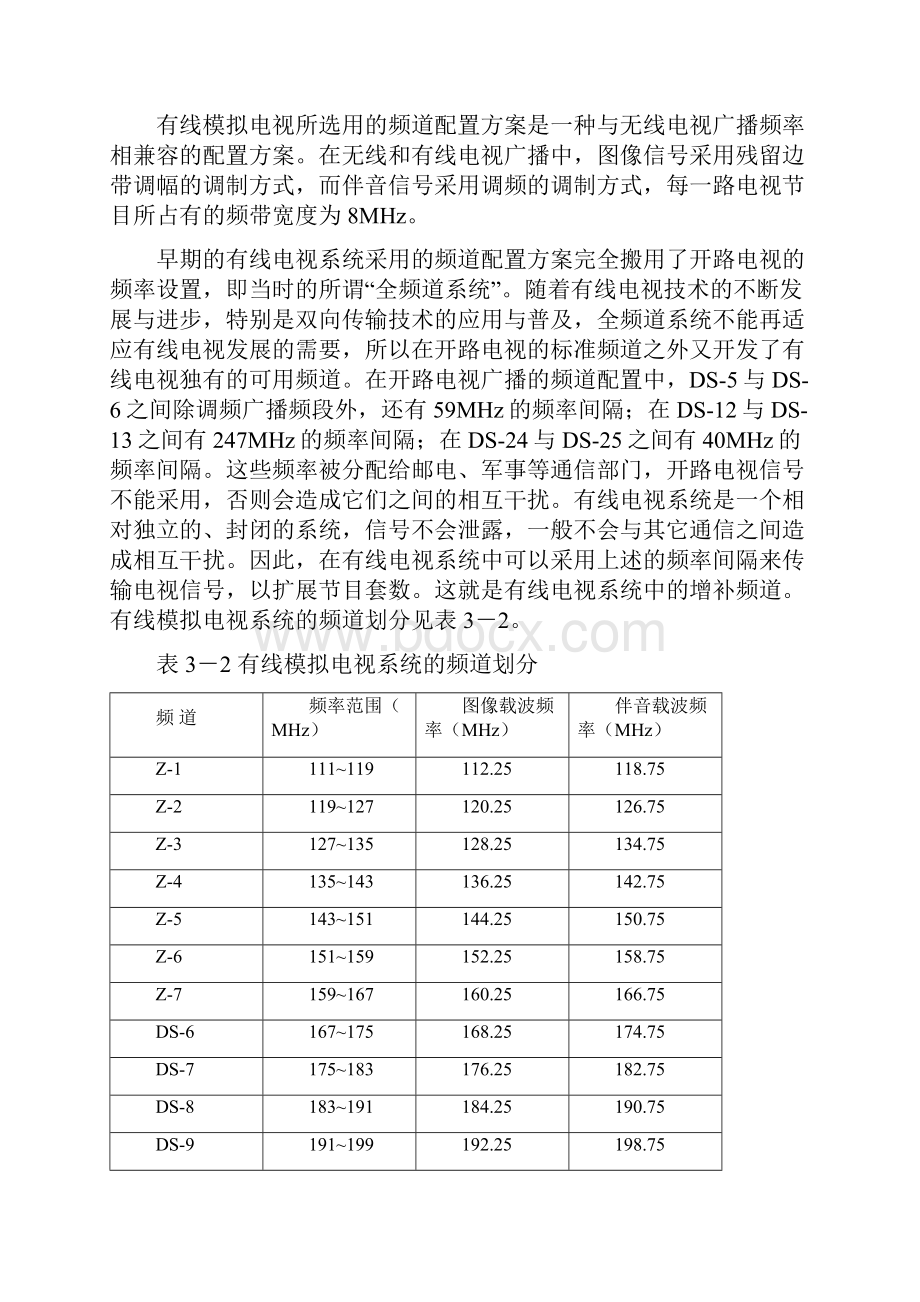 有线电视系统的频率划分和频道配置.docx_第2页