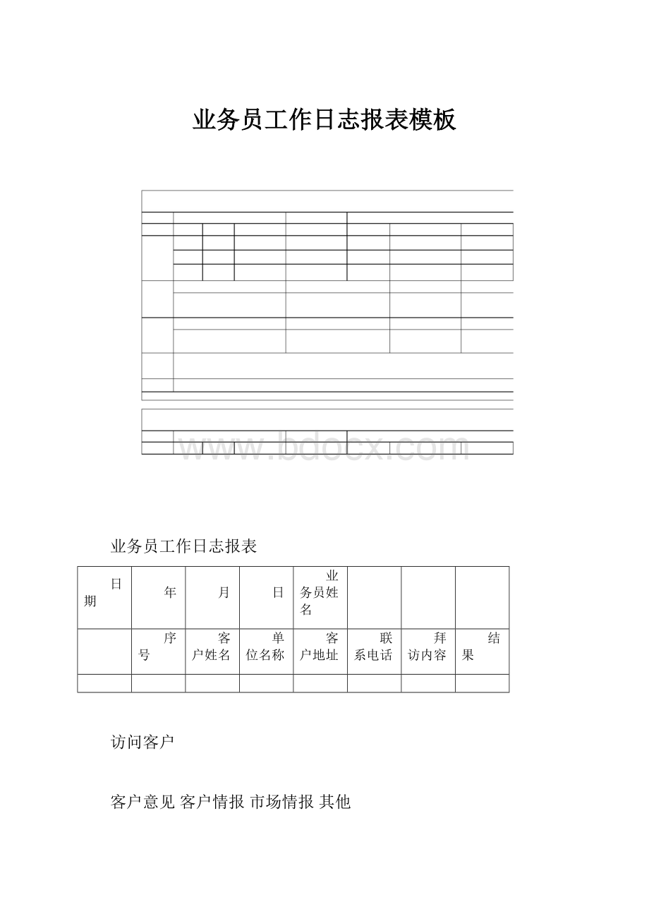 业务员工作日志报表模板.docx