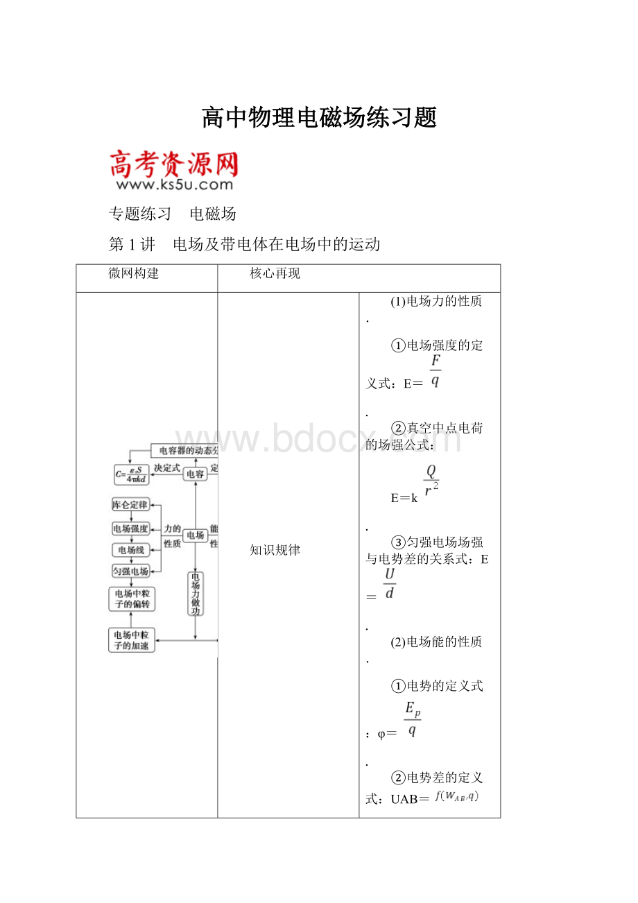 高中物理电磁场练习题.docx