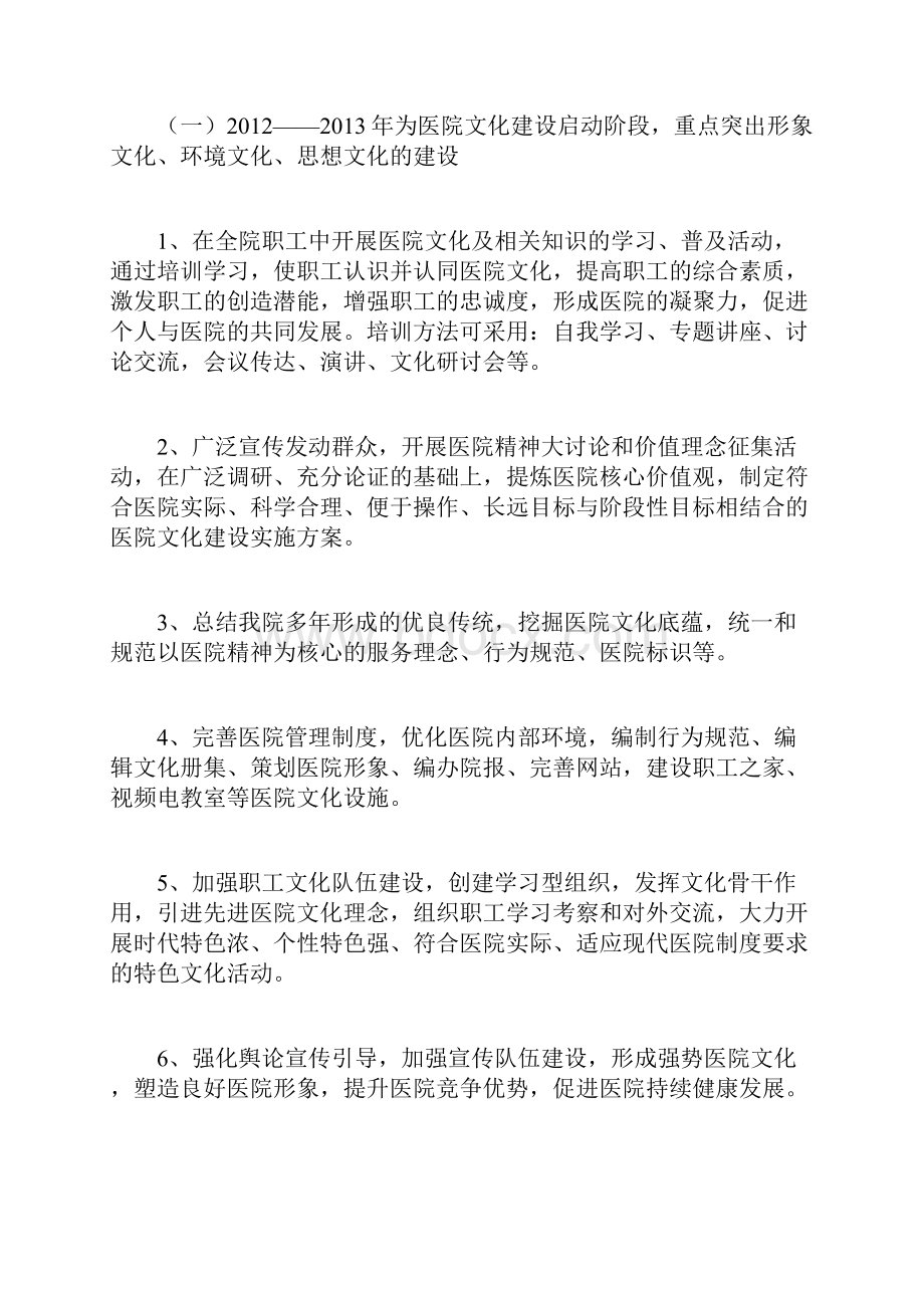 人民医院文化建设实施计划方案计划方案doc.docx_第2页