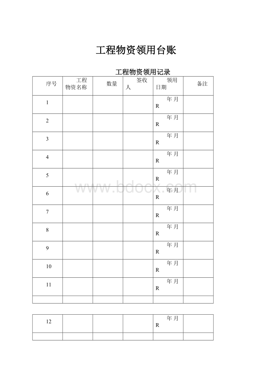 工程物资领用台账.docx