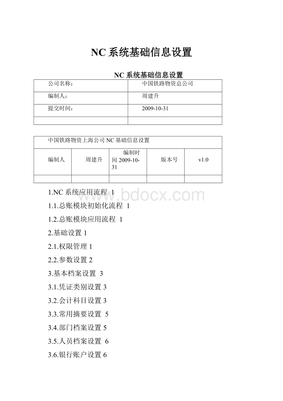 NC系统基础信息设置.docx