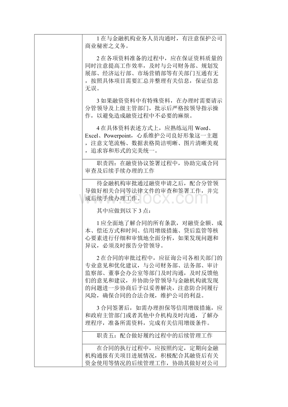 融资岗位职责说明书.docx_第2页