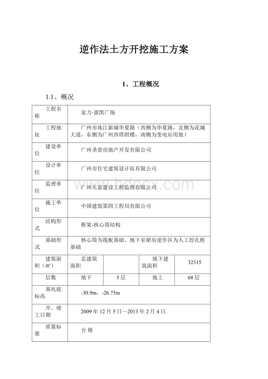 逆作法土方开挖施工方案.docx